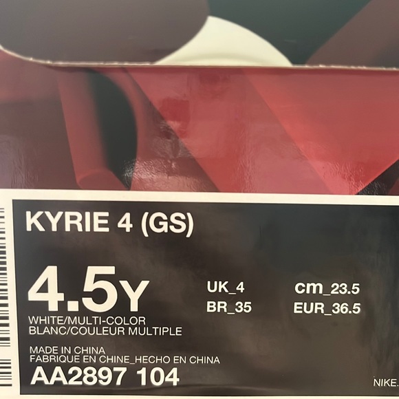 Brand new Kyrie 4 GS 4.5Y white / multicolour - Picture 1 of 8